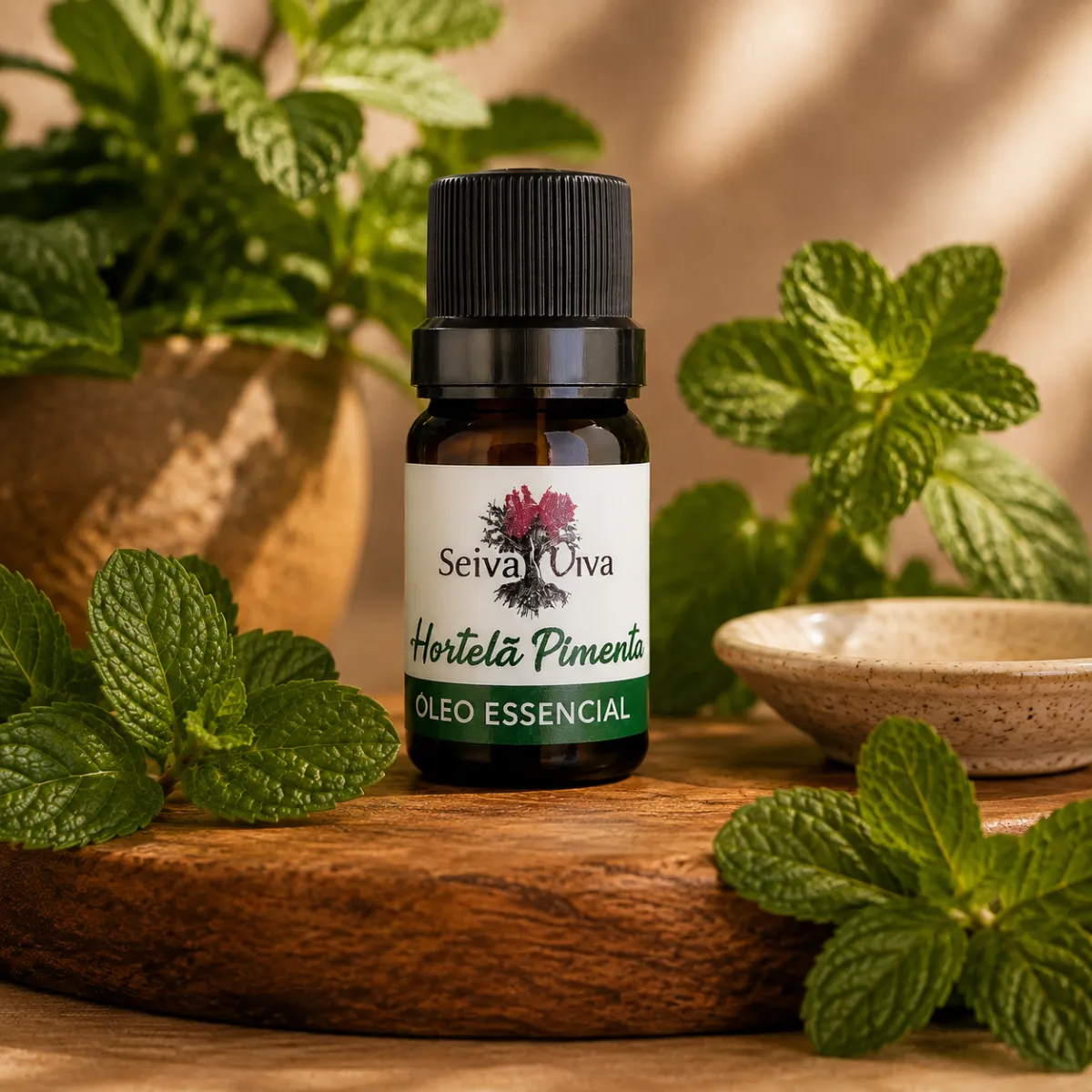 Óleo Essencial de Hortelã-Pimenta 10ml 100% Puro — Seiva Viva